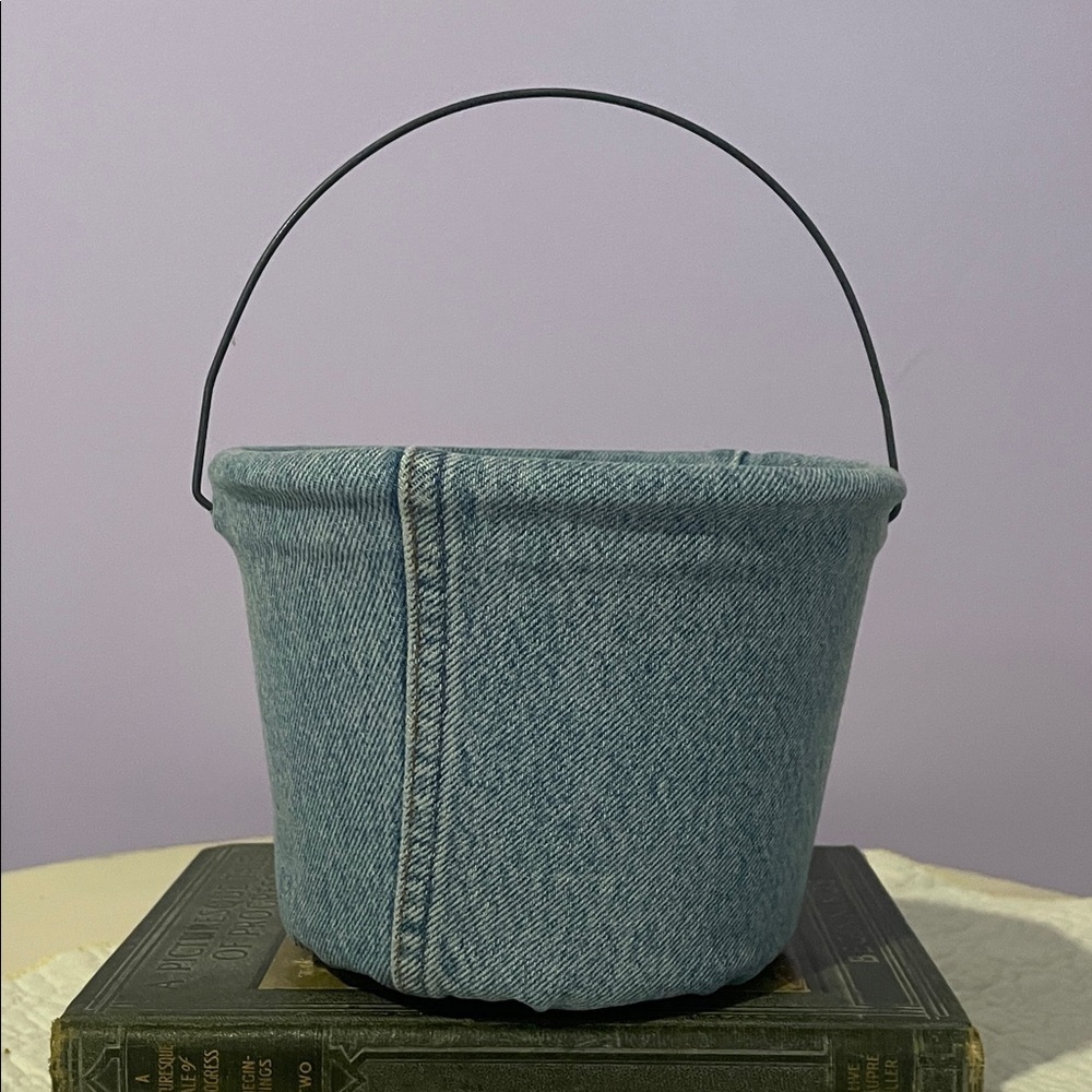 Denim Bucket-basket  great for storage - decor